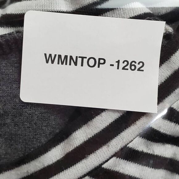 Mixed Media Tie Shirt Size Large Blouse - Picture 9 of 9